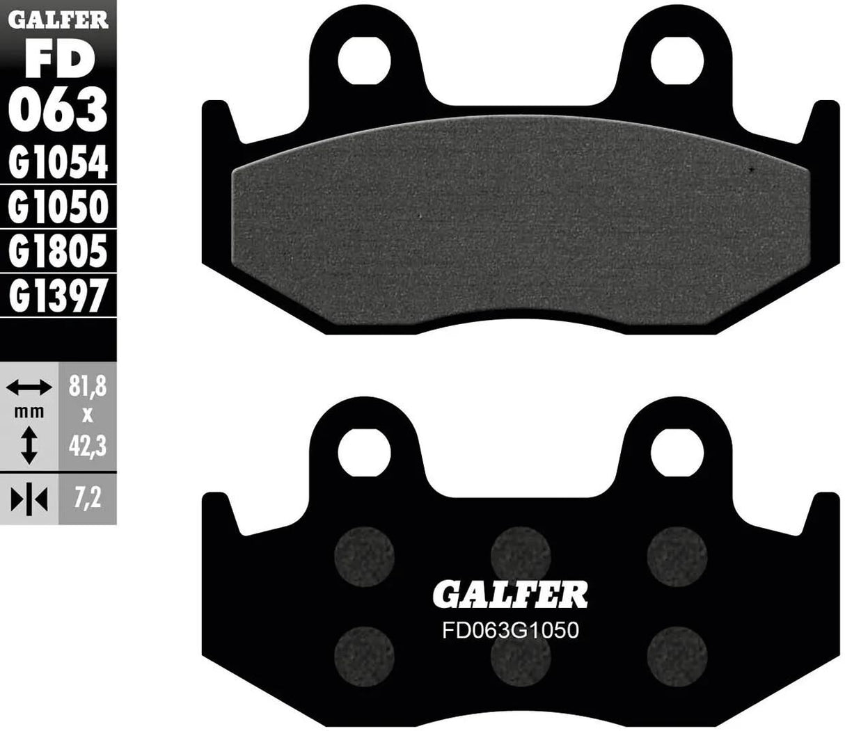 Galfer bremseklodser fd063 bremseklodser fd063 g1050 økologiske