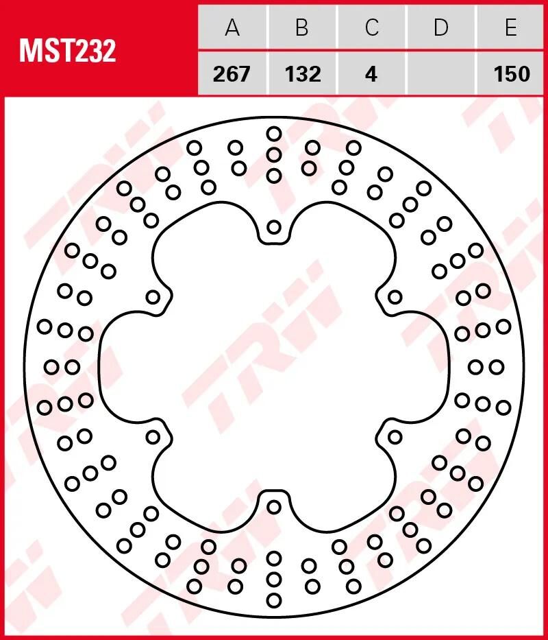 Trw bremsscheibe mst232 rotor mst232 stiv