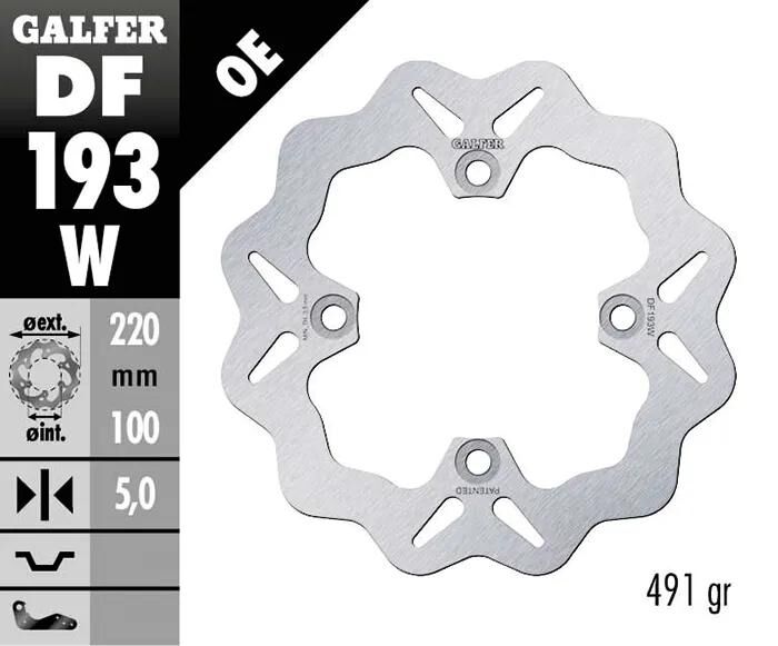 Galfer bremseskive df193 rotor df193 type m stiv