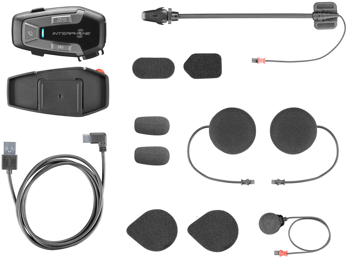 Interphone hjelm kommunikationssystem u-com 6 r com. systemhjelm u-com6r enkeltsæt