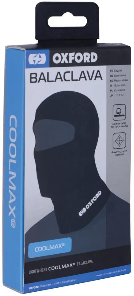 Oxford balaclava stormhætte coolmax sort