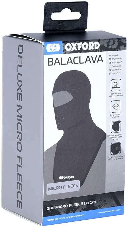 Oxford balaclava stormhætte deluxe mirco fleece sort