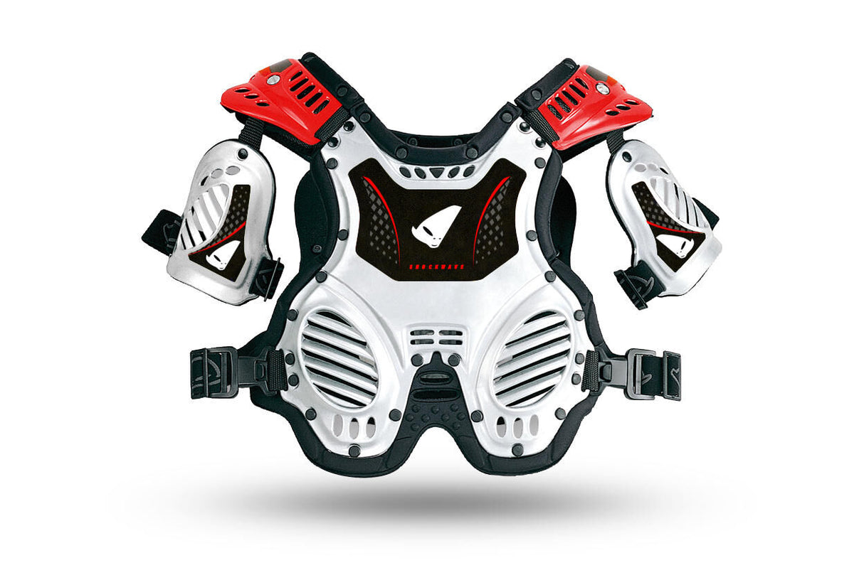 UFO tisser bryst beskyttelse shockwave. børnebryst beskytter shockwave hvid