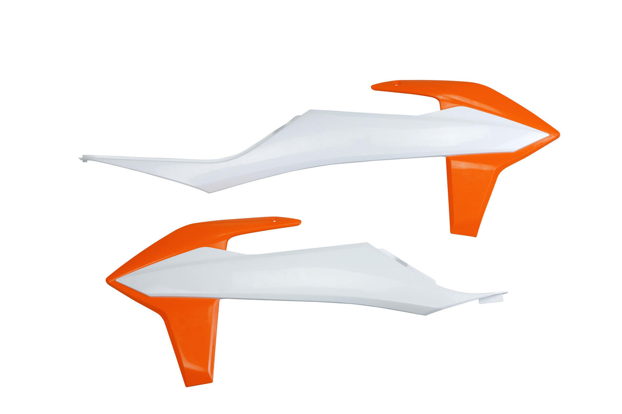 Ufo plast kühlerabdeckung radiatordæksler ufo ktm hvid orange