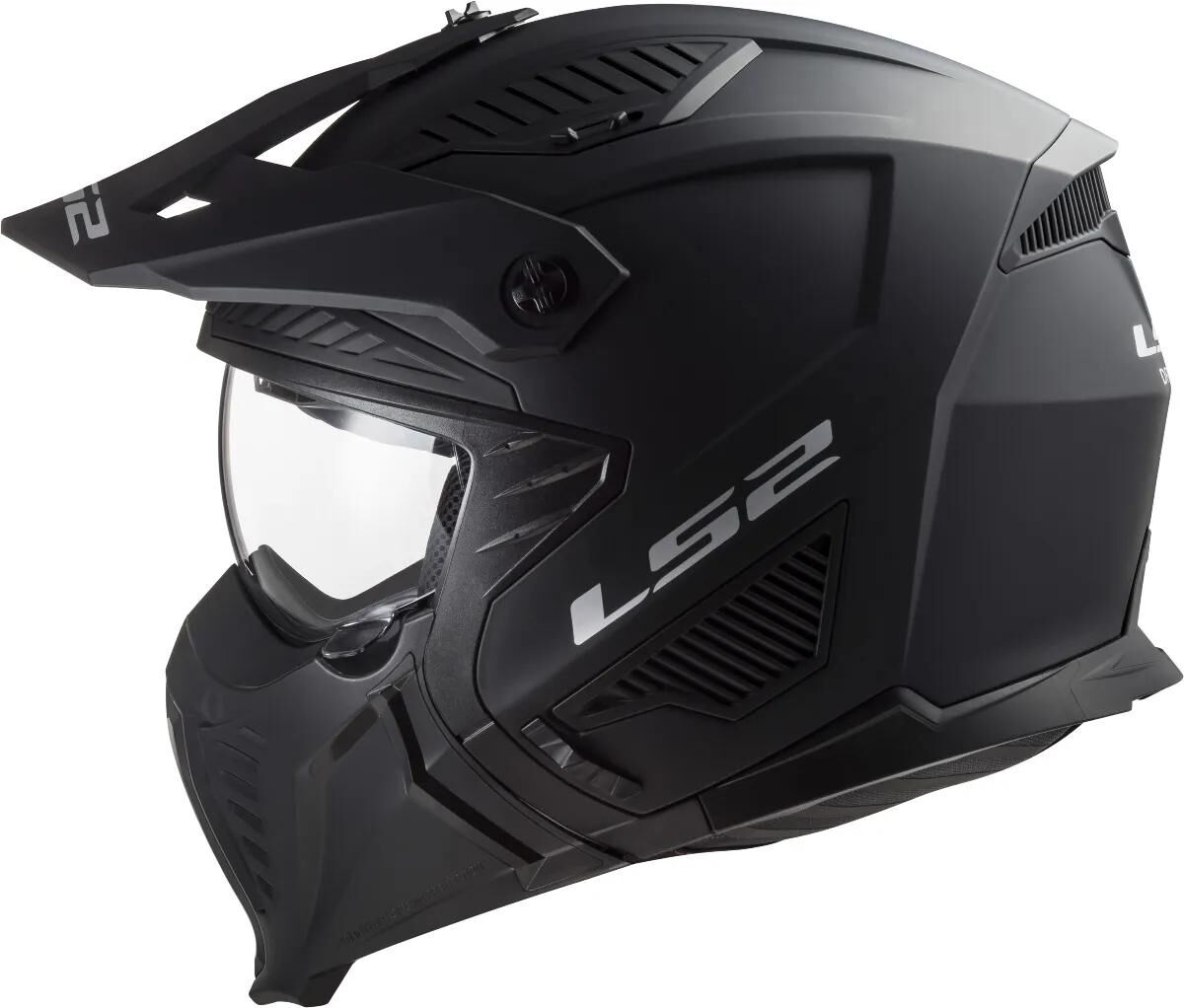 Ls2 modulær hjelm af606 drifter solid hjelm drifter sort mat gr. xs