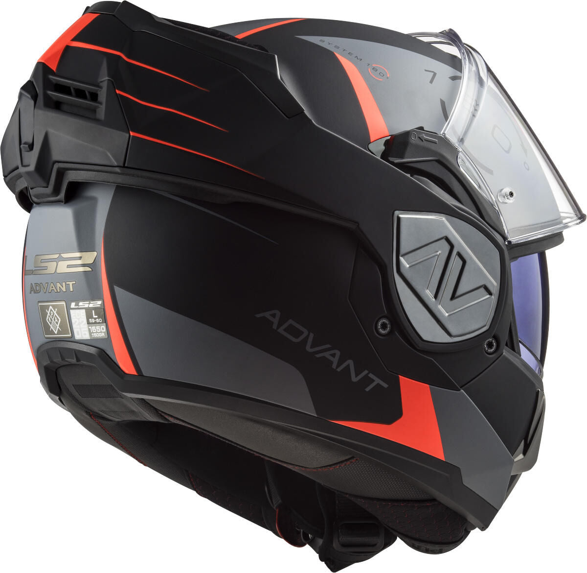 Ls2 flip up hjelm ff906 advant codex hjelm ff906 adv. codex xs bl grå rød