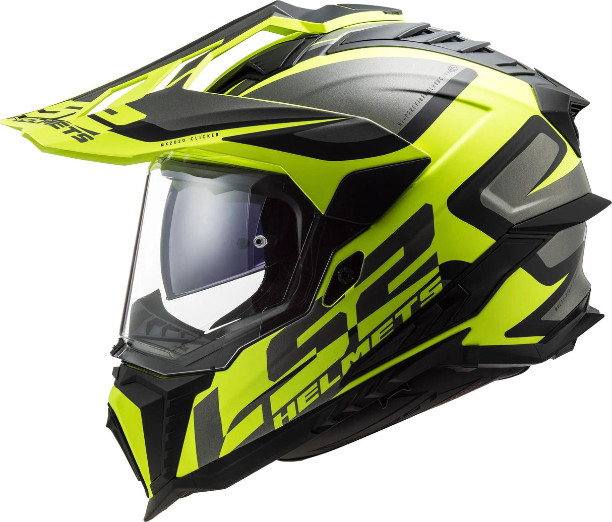 Ls2 enduro hjelm mx701 explorer alter hjelm explorer age bw neono gul mat gr.