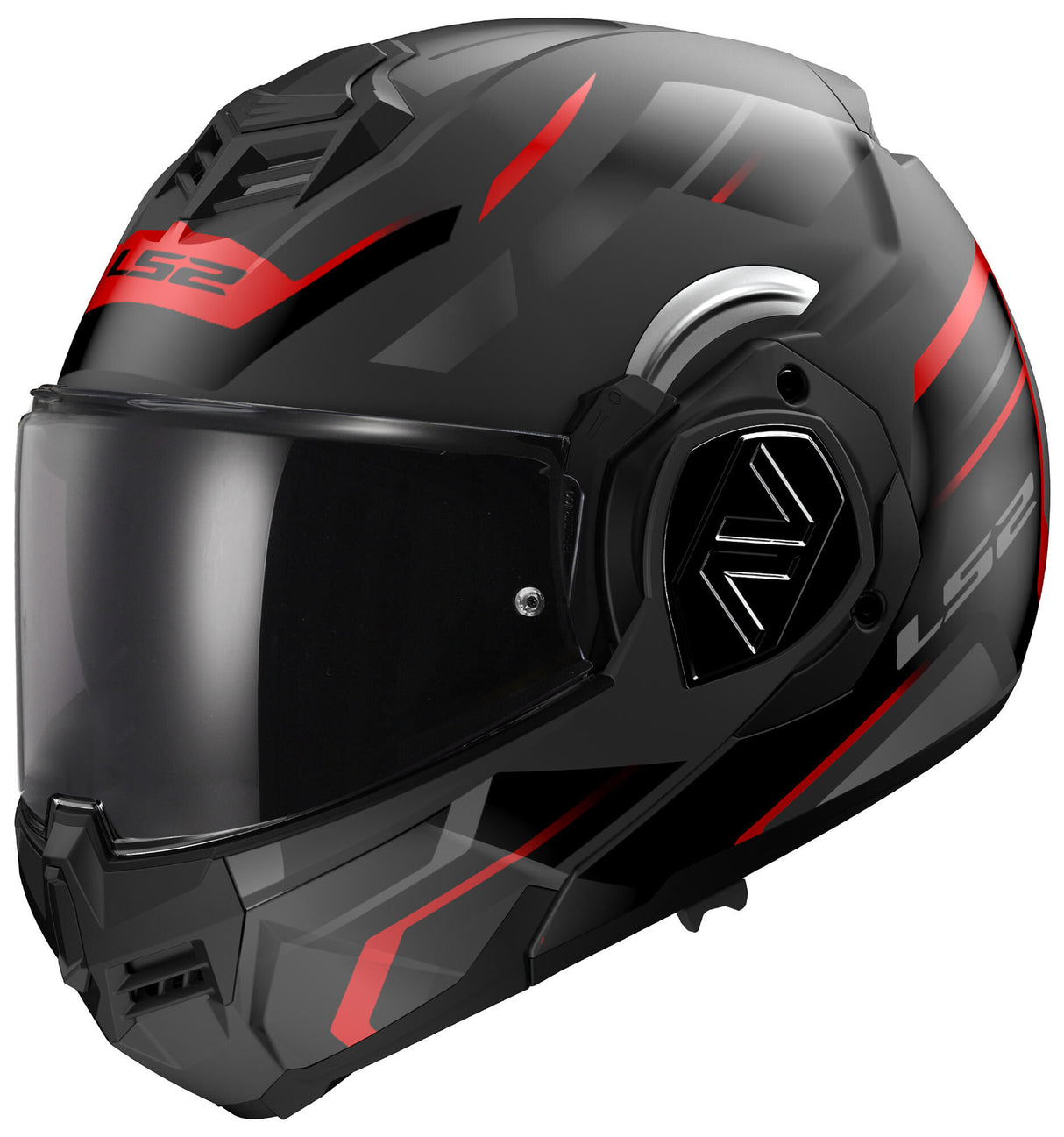 Ls2 foldehjelm ff906 advant kuka hjelm ff906 adv. kuka xxl sort rød