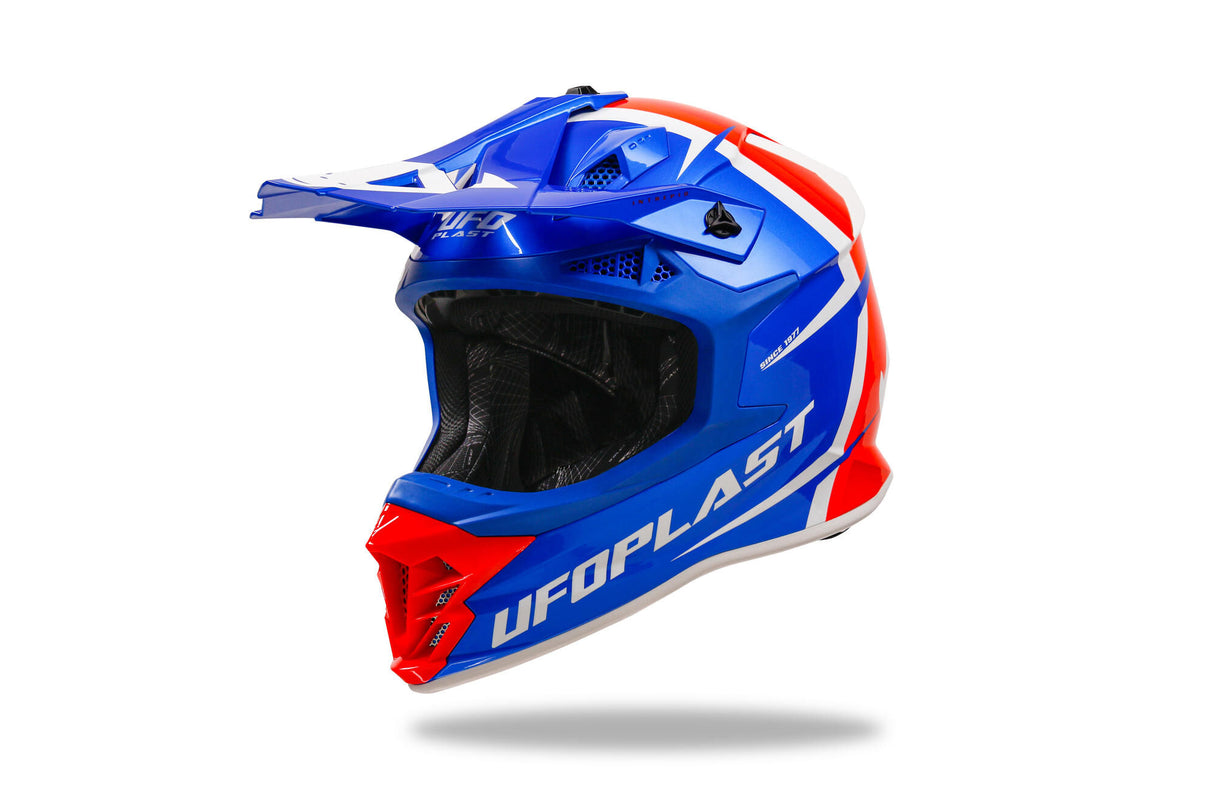 Ufo plast motocross hjelm uforfærdet hjelm interpid m blå rød