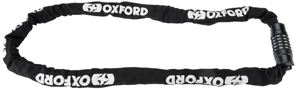 Oxford kædelås GP kombi kæde 8 kædeled kombi 8mm x 1,5m sort