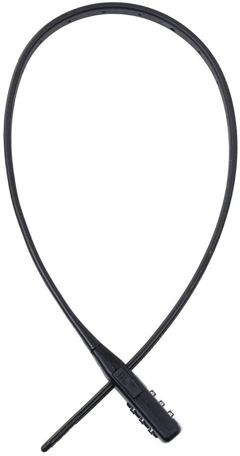 Oxford kabellås kombi lynlås kabellås 47cm sort