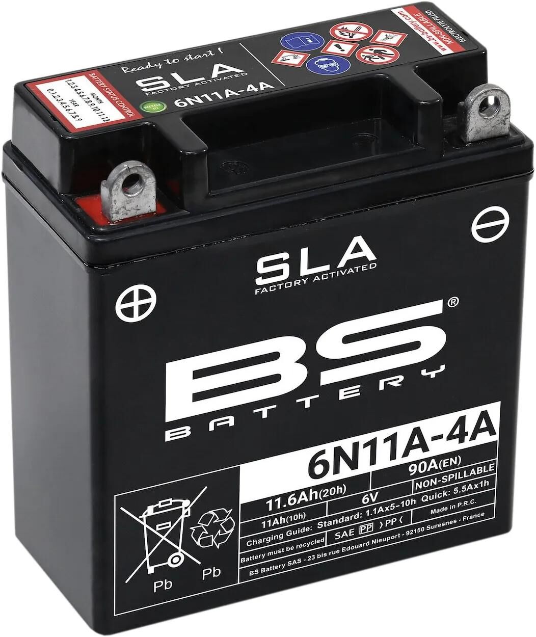 Bs-batteri batteri 6n11a-4a batteri 6n11a-4a bs sla