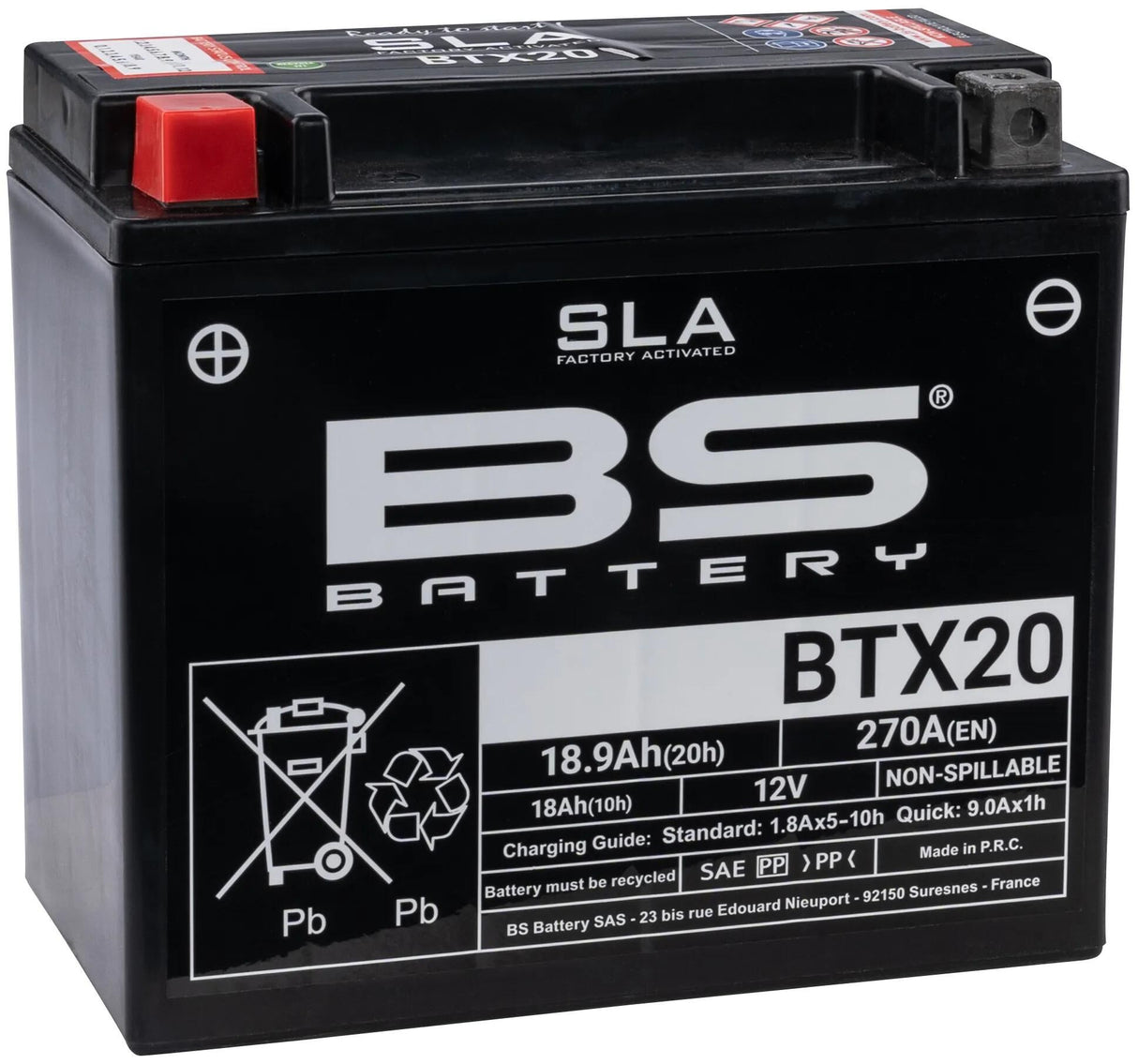 Bs-batteri batteri bgz20h btx20h batteri btx20h bs sla