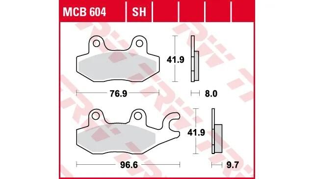 TRW bremseklodser mcb 604 bremseklodser sinter mcb 604 sh