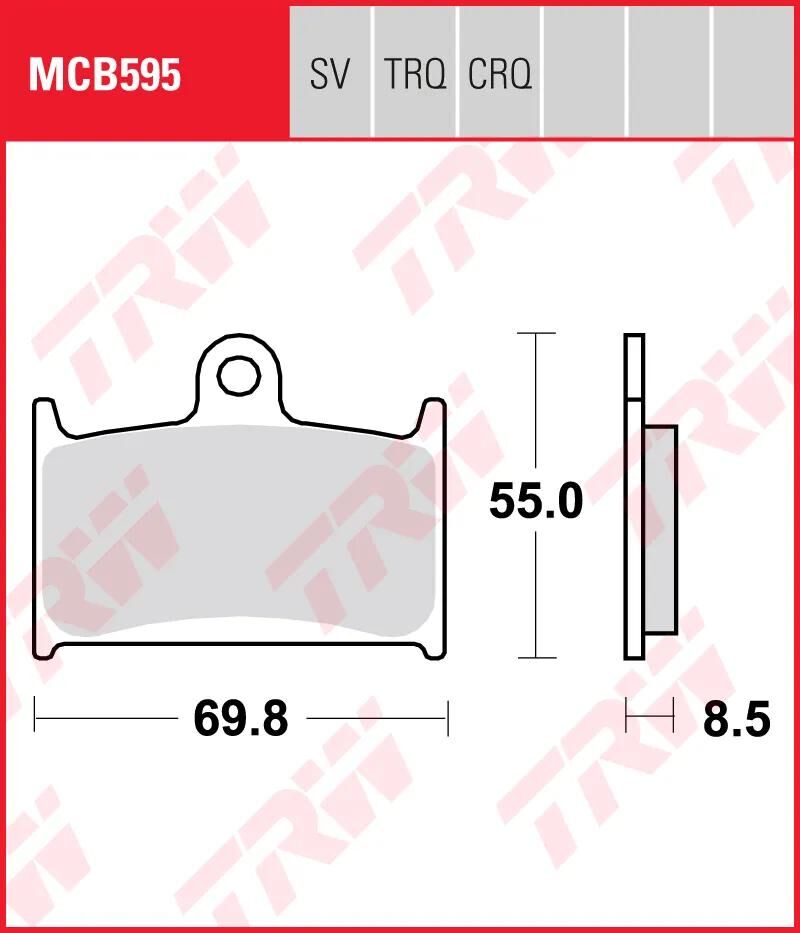 TRW bremseklodser MCB 595 bremseklodser organ. MCB 595