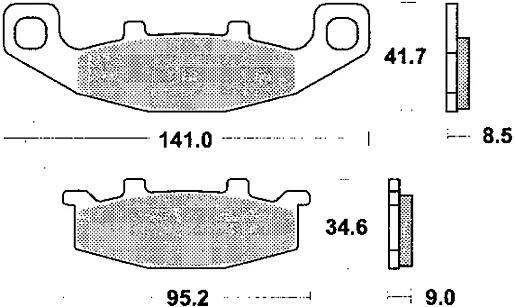 TRW bremseklodser mcb 569 bremseklodser sinter mcb 569 sh
