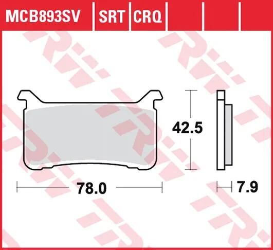 TRW bremseklodser mcb 893 bremseklodser sinter mcb 893 sv