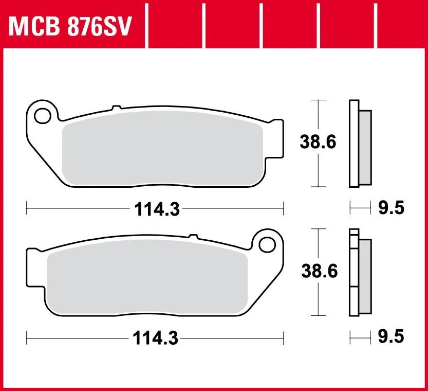 TRW bremseklodser mcb 876 bremseklodser sinter mcb 876sv