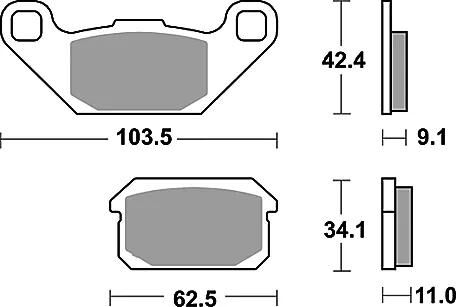 TRW bremseklodser mcb 805 bremseklodser sinter mcb 805 si