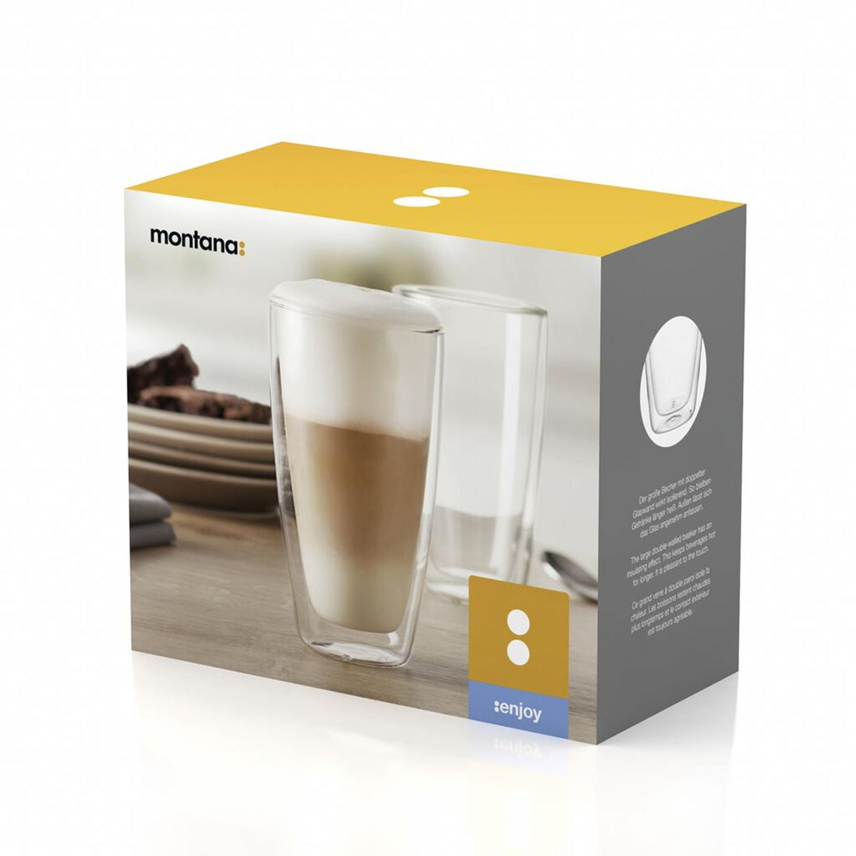 Montana krus nyd dobbeltvægget sæt af 2 stykker 330ml