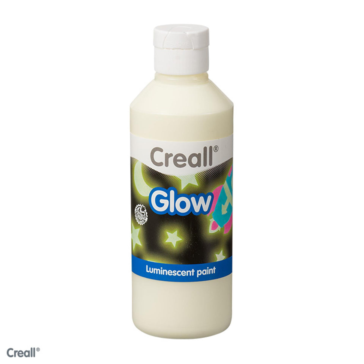Creall glød lysende maling 250ml grøn gul