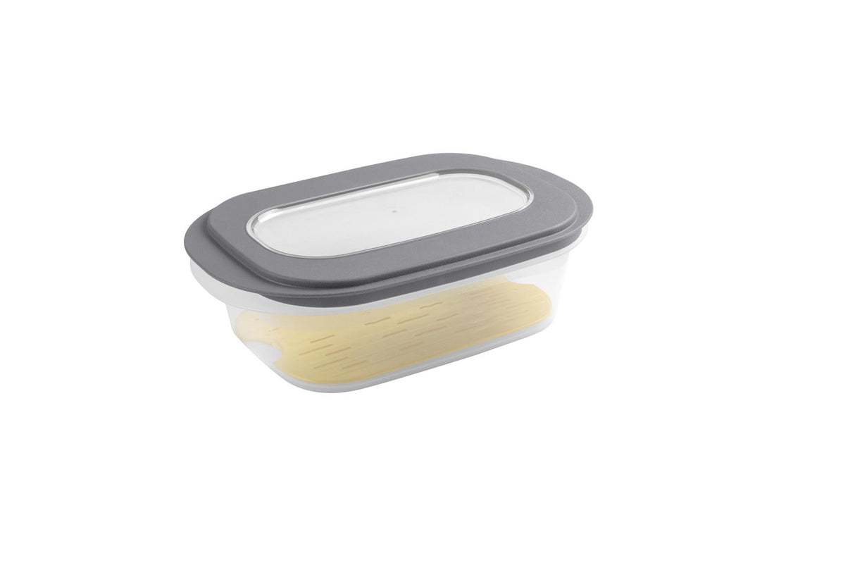 Sunware sigma home osteæske med bakke 2 liter transparent mørkegrå 26,5x17,2x10,5cm
