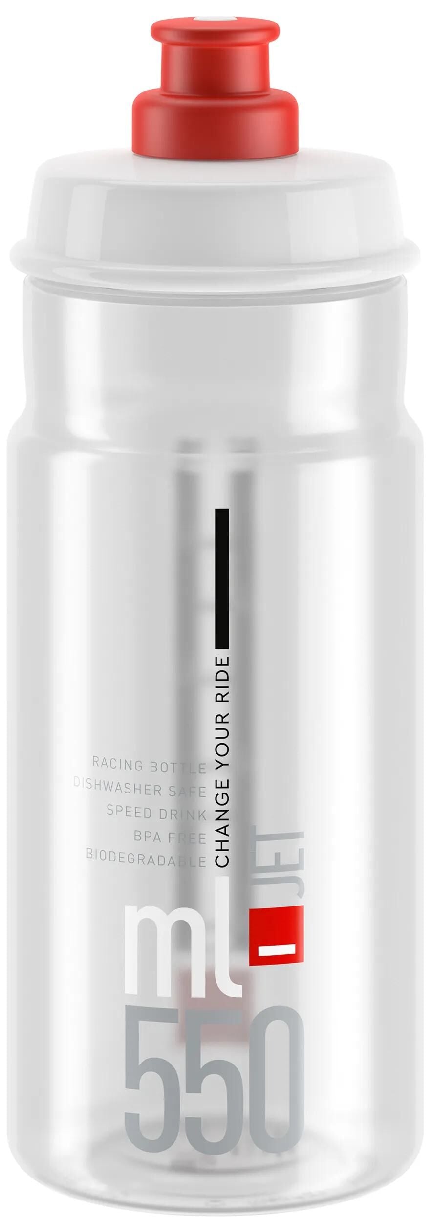 Elite vandflaske jet plus flaske jet plus 550ml klar rød