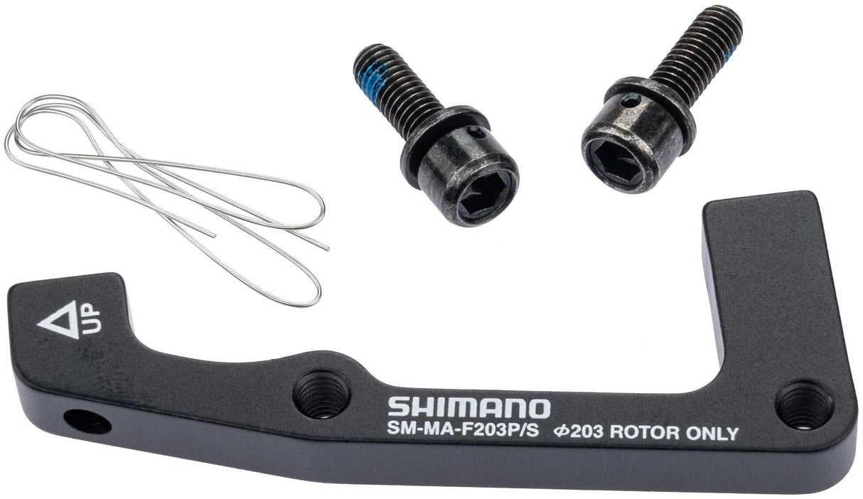 Shimano bremseklodsholder adapterskive br.adapter shim. pm er 203mm fr.
