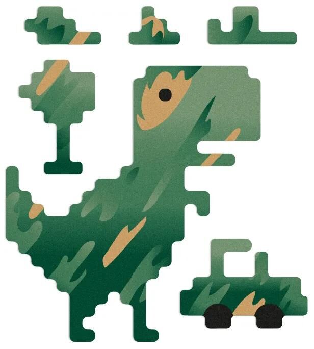 Reflekterende berlin refleks klistermærker refl.sticker refl.berlin klistermærker t-rex camouflage