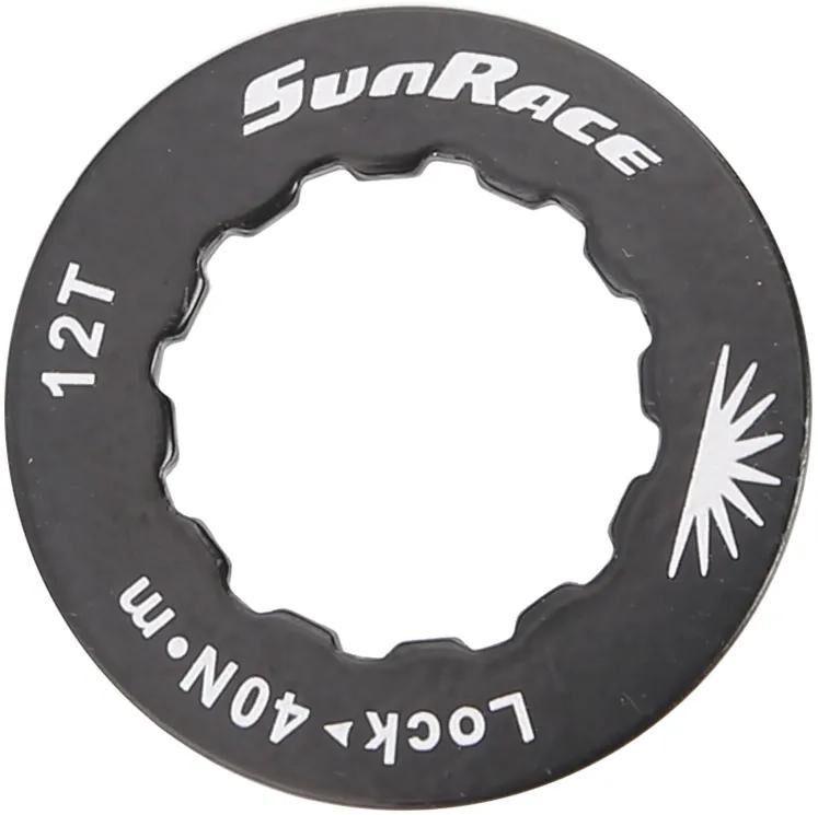 Sunrace låsering låsering alu, sort, f.12t.