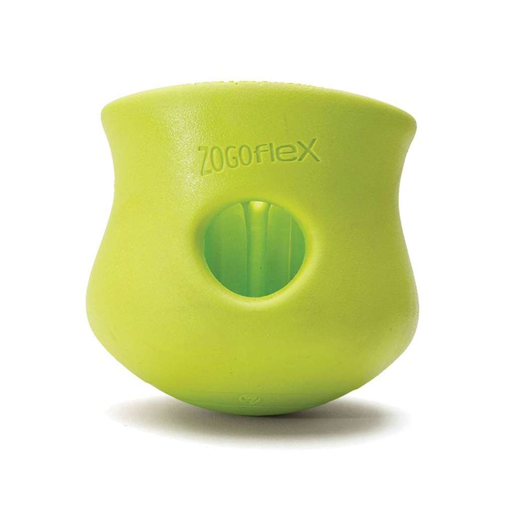 West paw toppl zogoflex - stærkt hundelegetøj - slowfeeder - grøn - lille - 8 cm