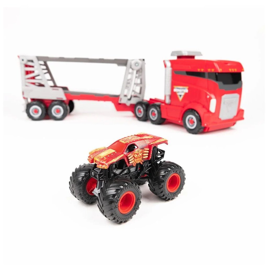 Monster jam transporter + monster truck