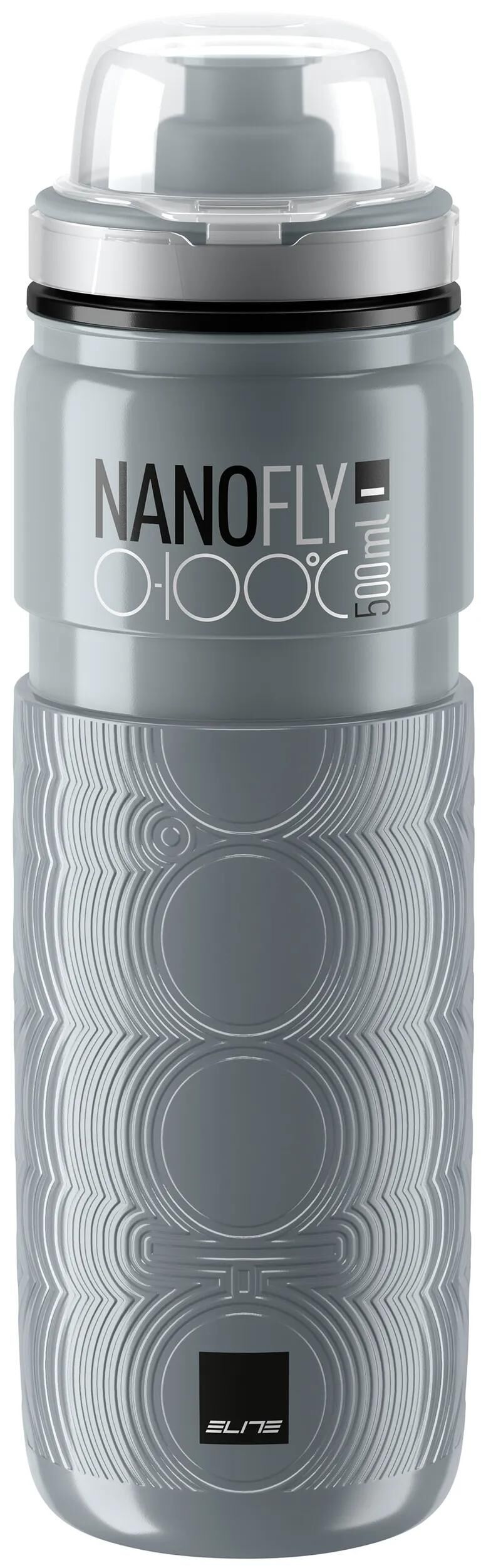 Elite vandflaske nano flue flaske nano flue 500ml grå