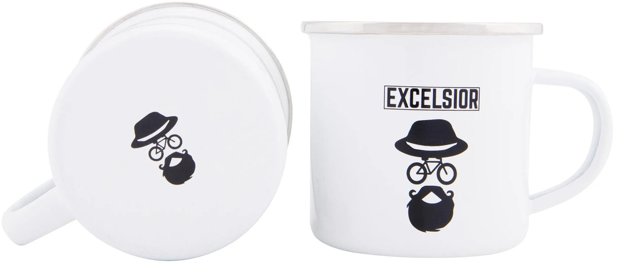 Excelsior krus krus 250ml 300ml hvid krom kant