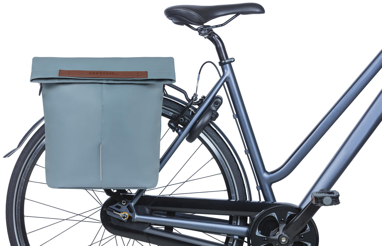 Basil City Bicycle Shopper Vegansk læder 14-16L Grafitblå