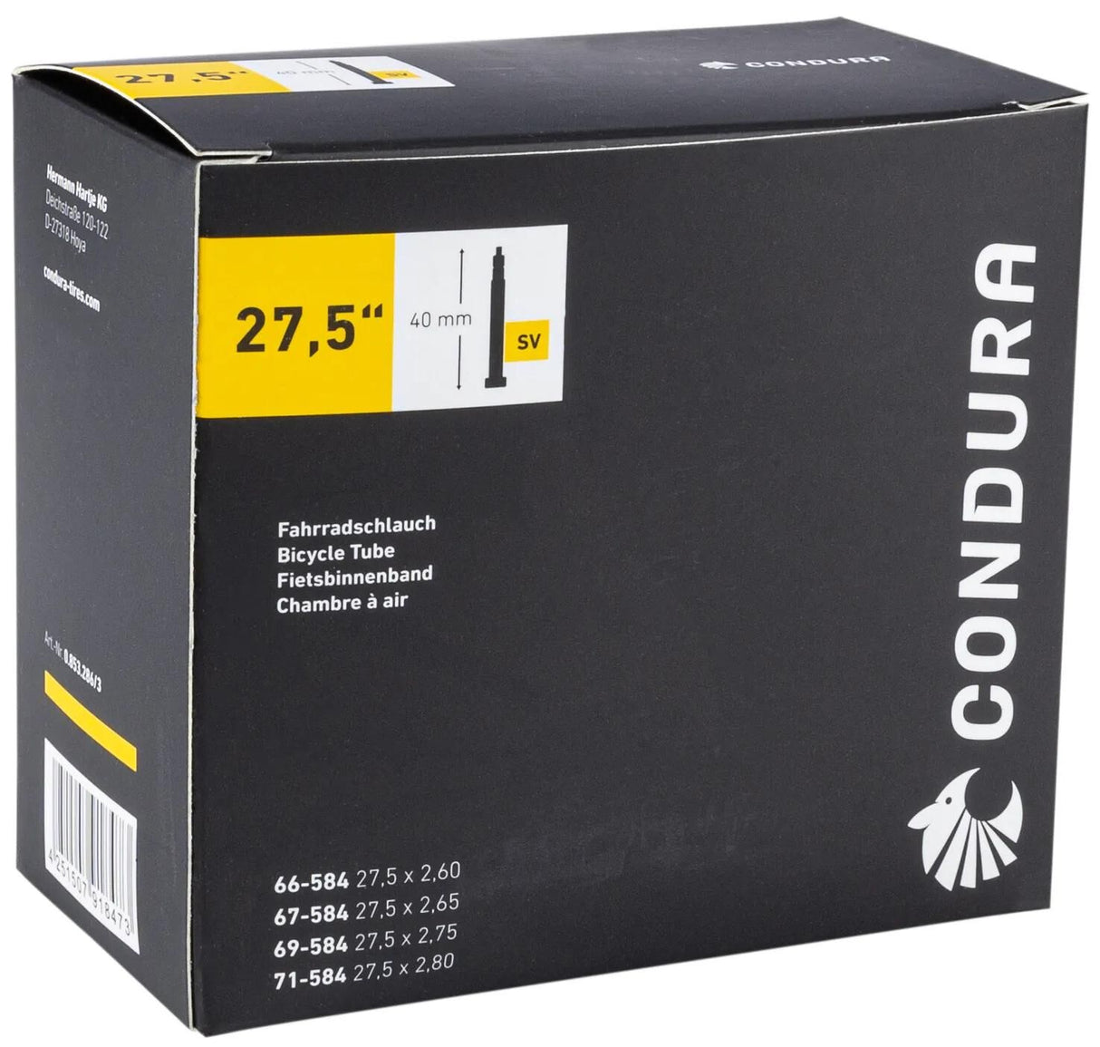 Condura inderrør 27,5 rør 27,5 sv40 66 71-584
