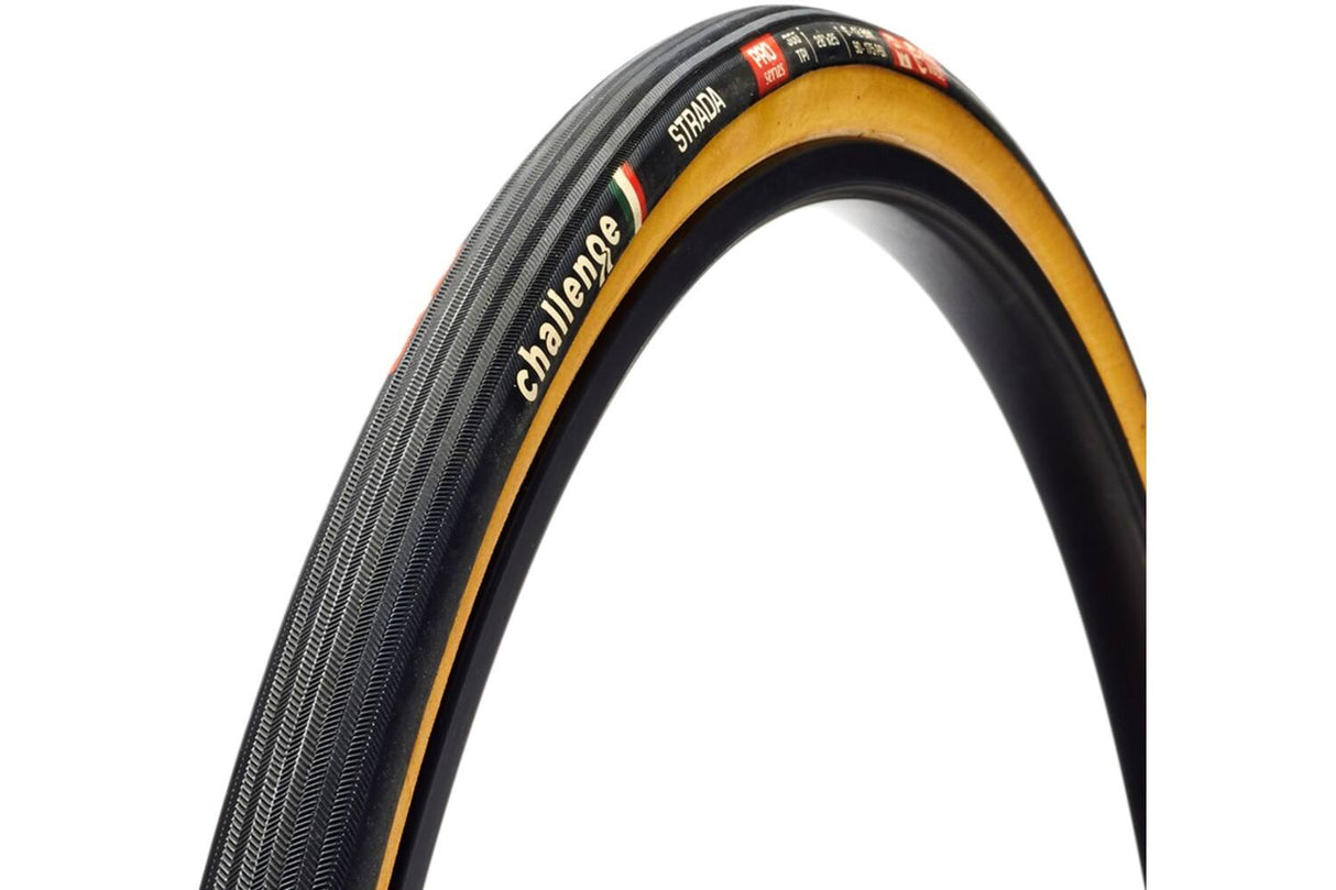 Challenge Strada Pro Tubular 700x27c sort brun