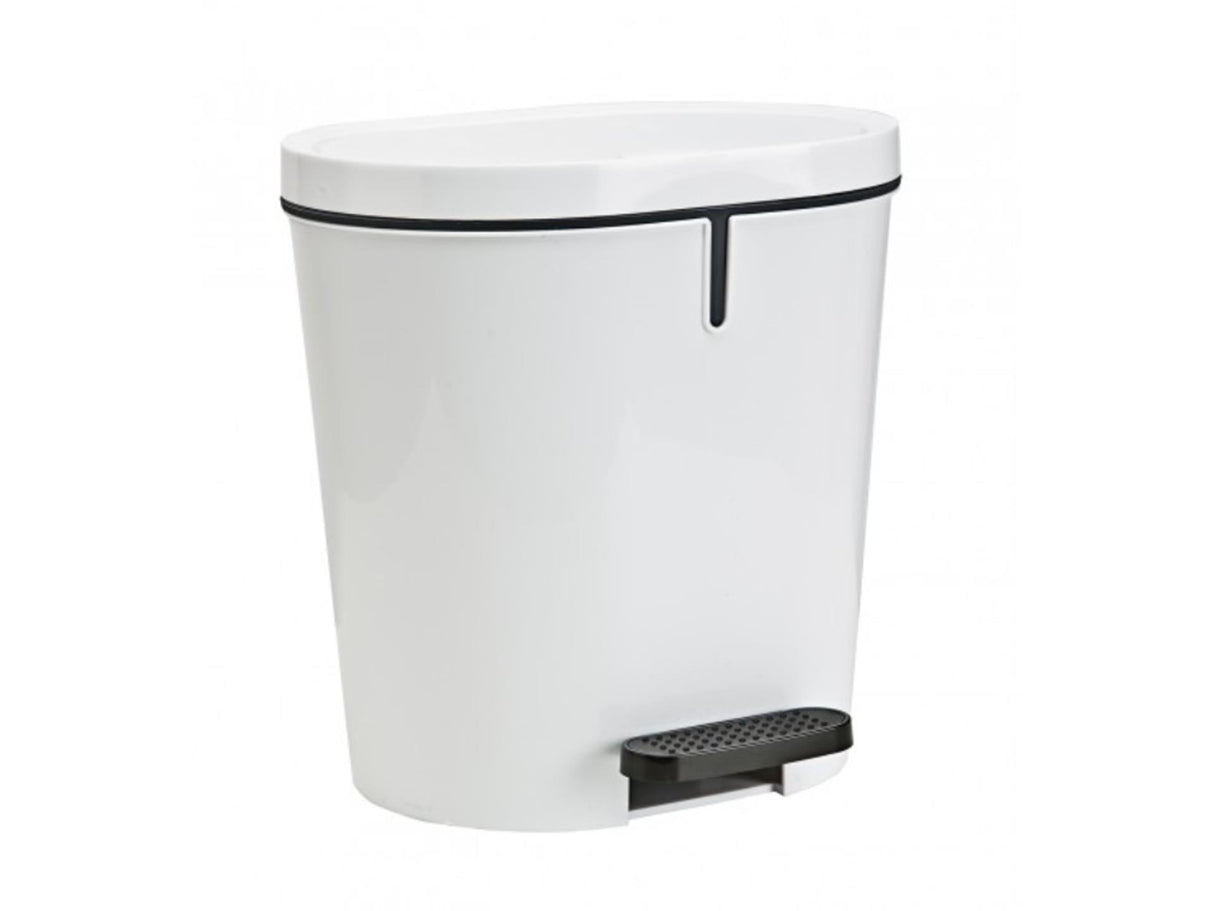 Soltøj zamora pedalspand 8 liter hvid 28,5x23x28,5cm