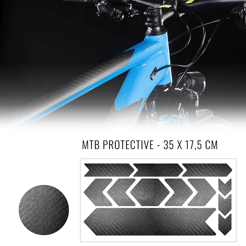 Cykelrammebeskyttelsesmagasæt Carbon Look