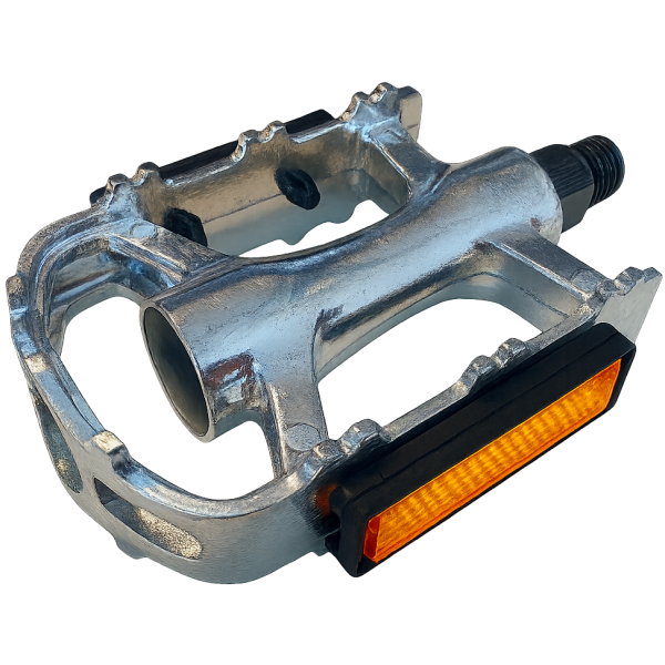Kantpedalsæt MTB trekking luksus aluminium - sølv