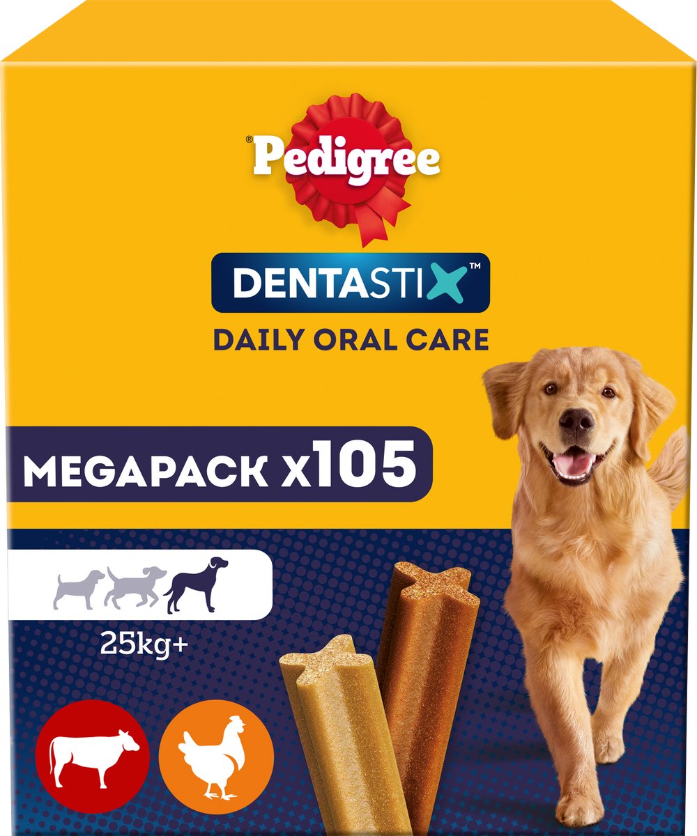 Stamtavle dentastix - stor hund - tandpleje - 105 tygger