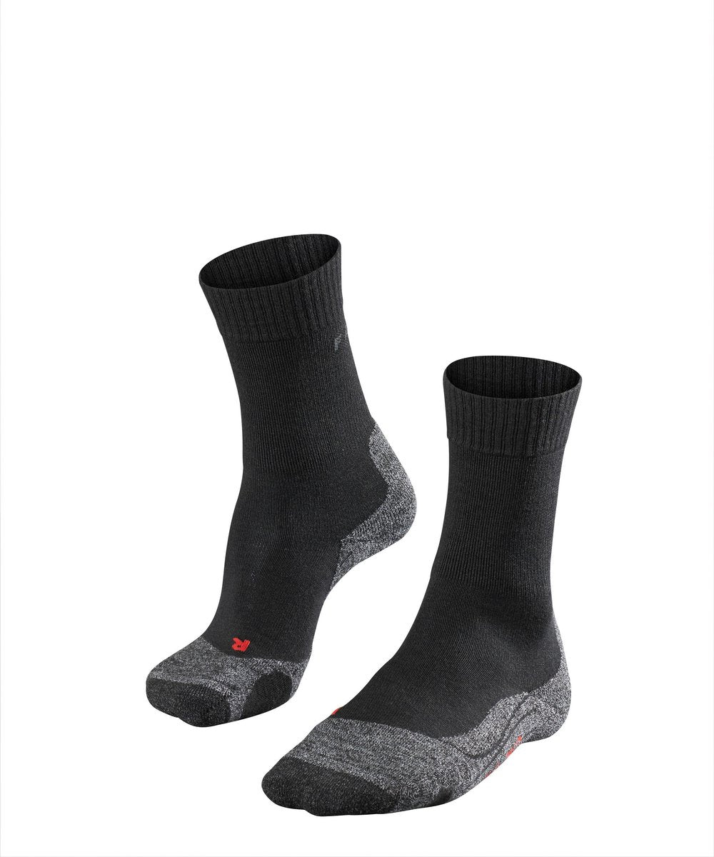 Falke tk2 anti-blister tykt uld funktionsmateriale gåstrømper dame sort - str. 35-36