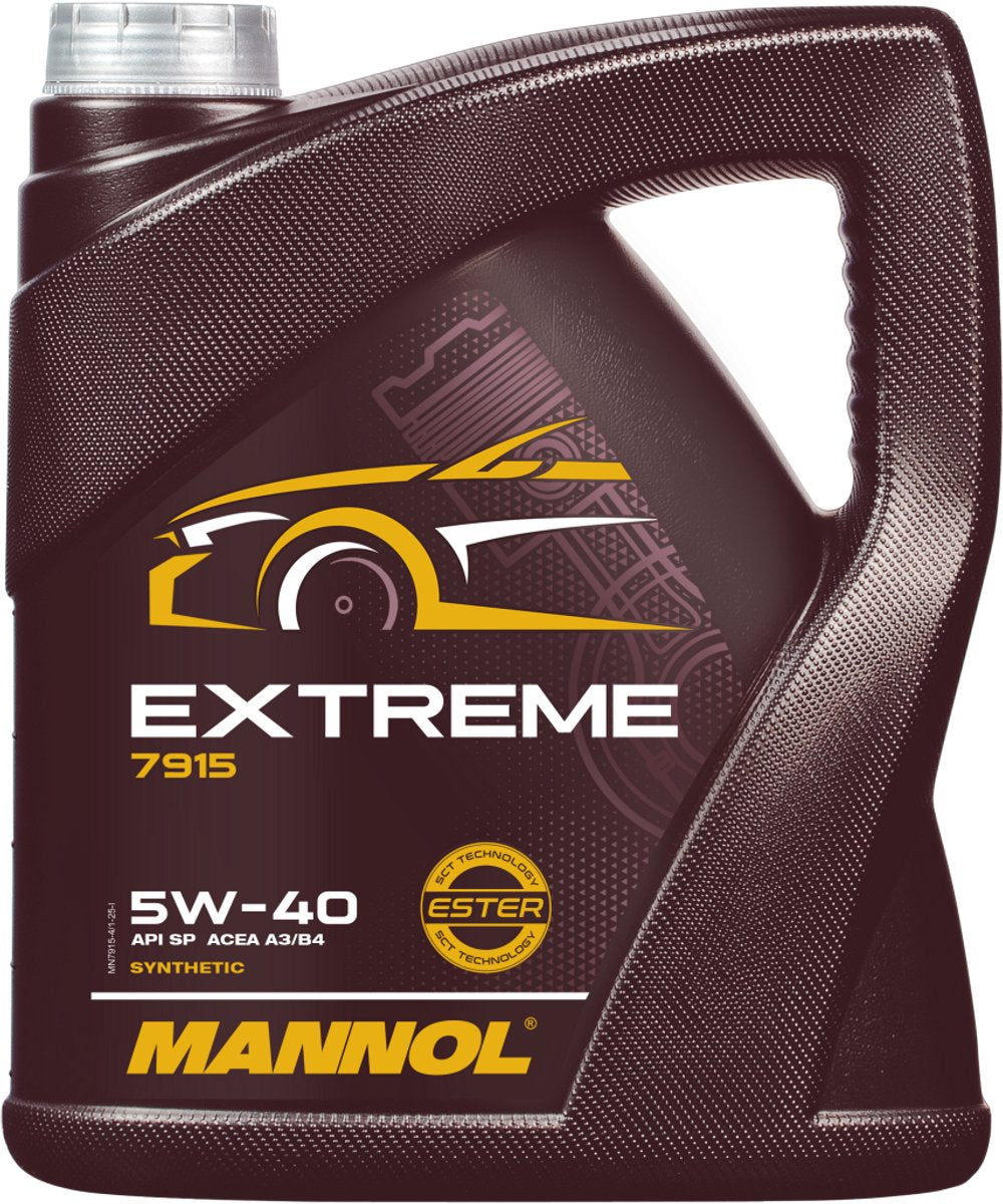 Mannol ekstrem | syntetisk motorolie 5w40 | 5 liter | oliegiganten