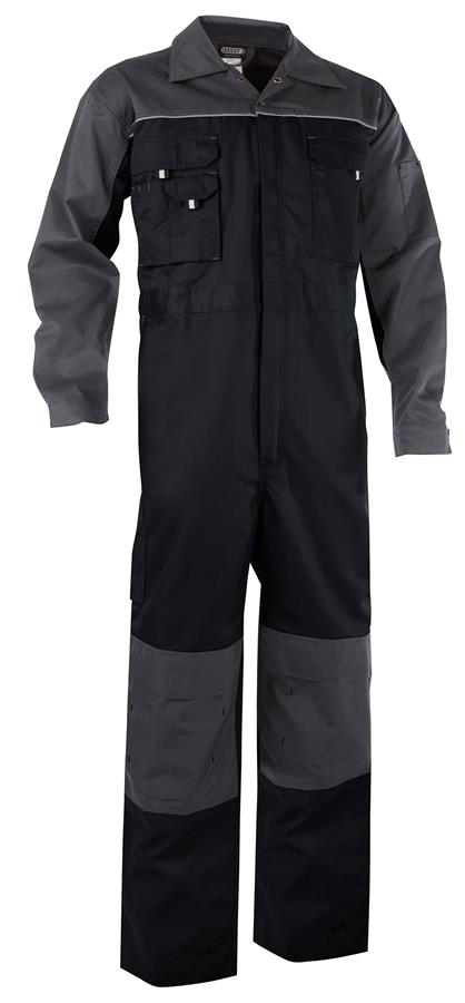 Dassy overalls cannes p k sort grå xl