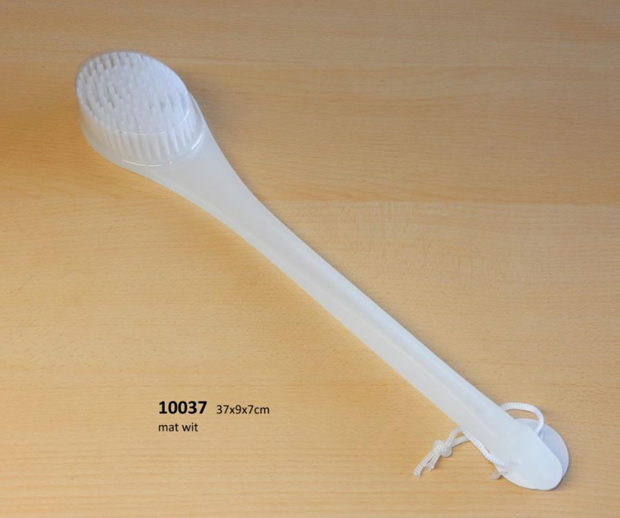 Plast badebørste 37 cm lang med massageribber på ryggen
