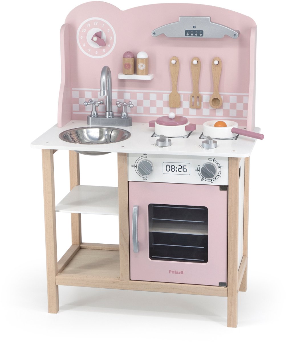 Polarb ® legekøkken i træ - pink
