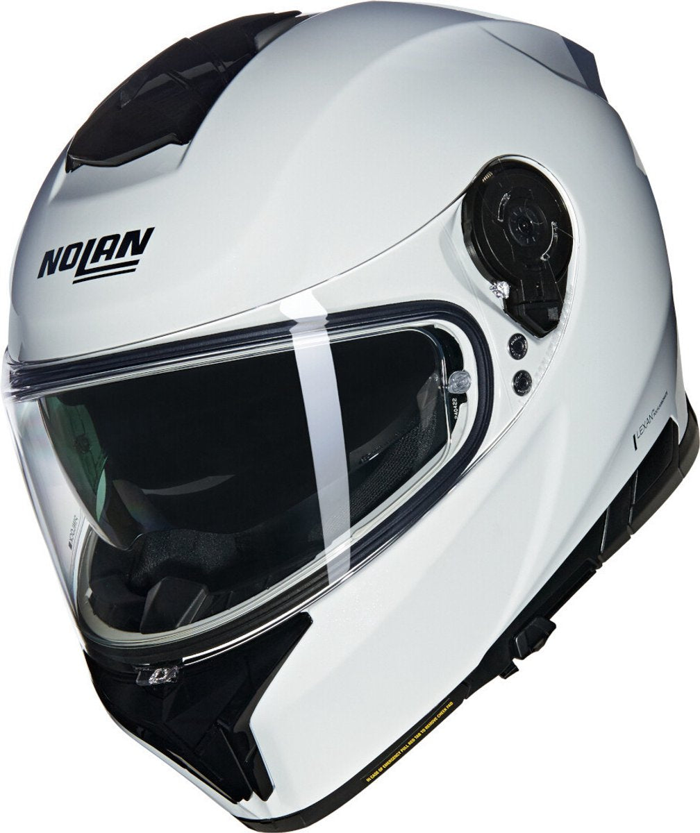 Nolan n80-8 classico 305 hvid metal helhjelm - hjelm