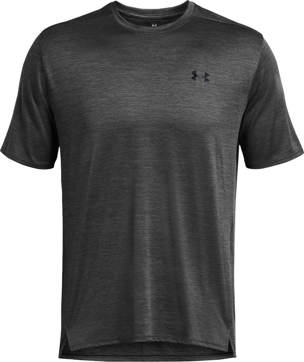 Under Armour UA Tech Texture Rød SS Sportstrøje til mænd - Grå - Sort