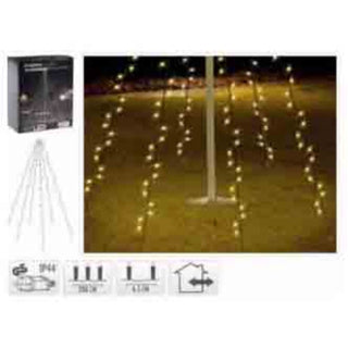 Flagstangsbelysning varm hvid 192 LED'er 190cm