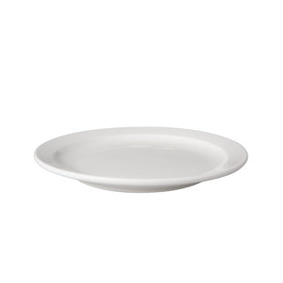 Tallerken 21 cm porcelæn okse hvid | 6 stk